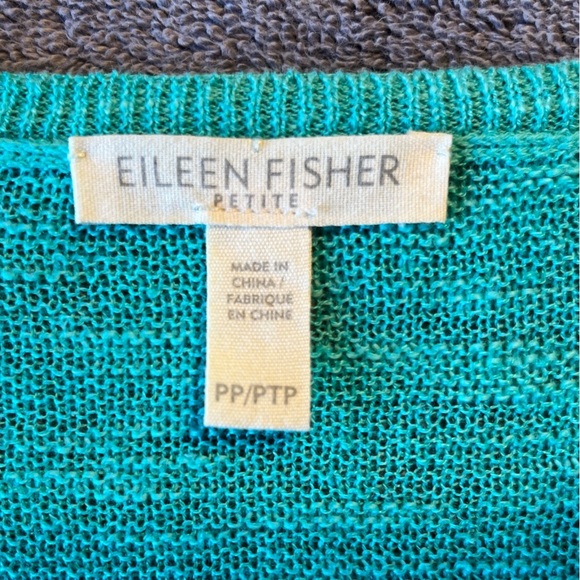 Eileen Fisher Petite Long-Sleeve Organic Links Tunic Size PP (2/4P - Picture 6 of 9